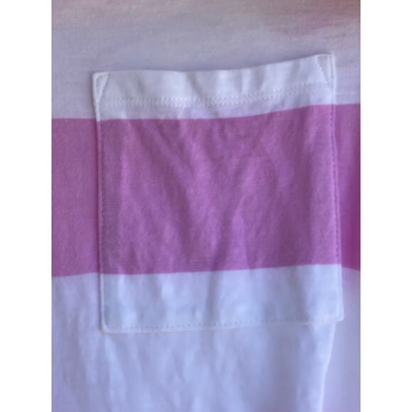 LOFT "VTG Soft " pink and white ladies v-neck tee. MEDIUM - Picture 4 of 7